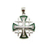 Sterling Silver Enamel Jerusalem Cross Pendant