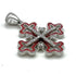 Sterling Silver Enamel Classic Jerusalem Cross Pendant