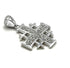 Sterling Silver With Stone Jerusalem Cross Pendant