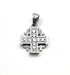 Sterling Silver Double Jerusalem Cross Pendant