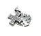 Sterling Silver Double Jerusalem Cross Pendant