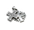 Sterling Silver Double Jerusalem Cross Pendant