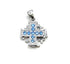 Sterling Silver Double Jerusalem Cross Pendant