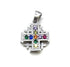 Sterling Silver Double Jerusalem Cross Pendant