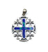 Sterling Silver with Stone of Israel Jerusalem Cross Pendant