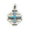 Sterling Silver Opal Jerusalem Cross Pendant