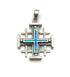 Sterling Silver Opal Jerusalem Cross Pendant