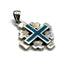 Sterling Silver with Stone of Israel Jerusalem Cross Pendant