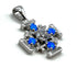 Sterling Silver with Opal Jerusalem Cross Pendant