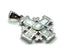 Sterling Silver with Opal Jerusalem Cross Pendant