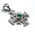 Sterling Silver with Stone of Israel Jerusalem Cross Pendant