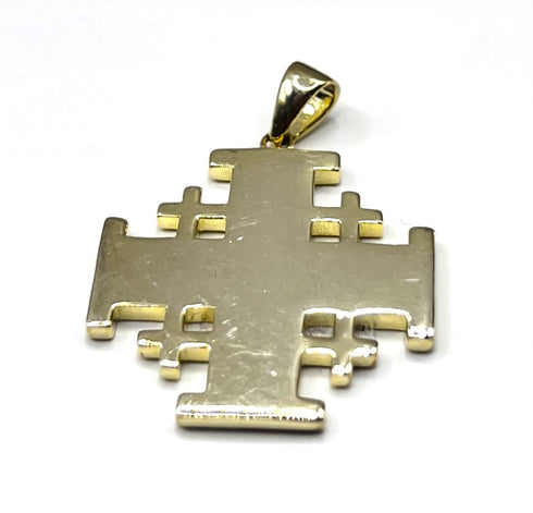 Sterling Silver Classic Jerusalem Cross Pendant