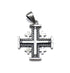Sterling Silver Classic Oxidized Jerusalem Cross Pendant