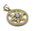 Sterling Silver Round Star Of Bethlehem Pendant