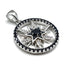Sterling Silver Round Star Of Bethlehem Pendant
