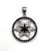 Sterling Silver Round Star Of Bethlehem Pendant