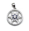 Sterling Silver Round Star Of Bethlehem Pendant
