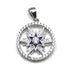 Sterling Silver Round Star Of Bethlehem Pendant