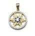 Sterling Silver Round Star Of Bethlehem Pendant