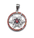 Sterling Silver Round Star Of Bethlehem Pendant