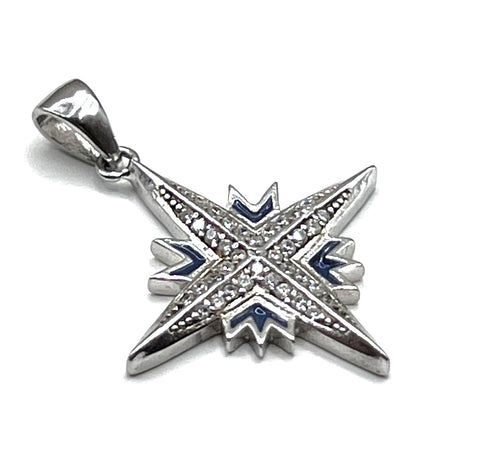 Sterling Silver Modern Star Of Bethlehem Pendant