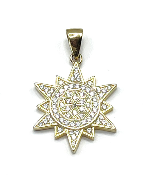 Sterling Pave Star Of Bethlehem Pendant