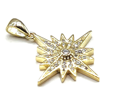 Sterling Pave Star Of Bethlehem Pendant