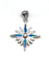 Sterling with Opal Star Of Bethlehem Pendant