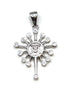 Sterling Silver Elegant Star Of Bethlehem with Jesus Face Pendant