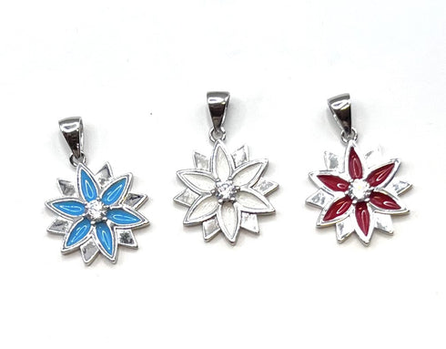 Sterling with Enamel Star Of Bethlehem Pendant
