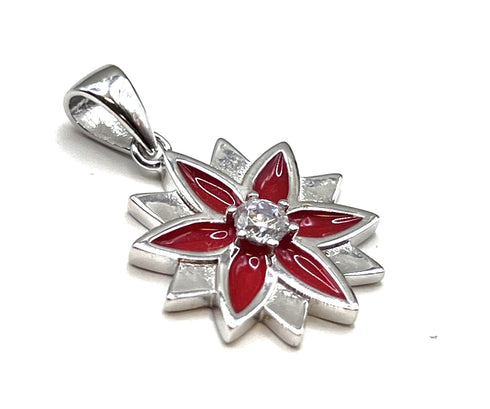 Sterling with Enamel Star Of Bethlehem Pendant