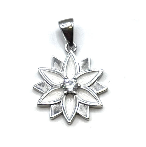 Sterling with Enamel Star Of Bethlehem Pendant