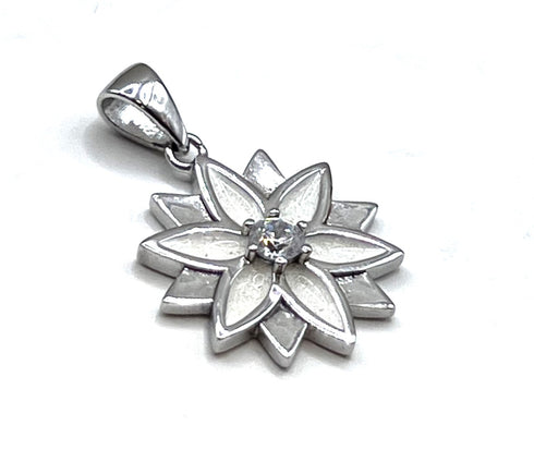 Sterling with Enamel Star Of Bethlehem Pendant