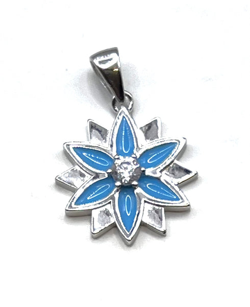 Sterling with Enamel Star Of Bethlehem Pendant