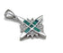 Sterling with Opal Star Of Bethlehem Pendant