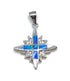 Sterling with Opal Star Of Bethlehem Pendant