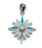 Sterling with Opal Star Of Bethlehem Pendant