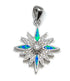 Sterling with Opal Star Of Bethlehem Pendant