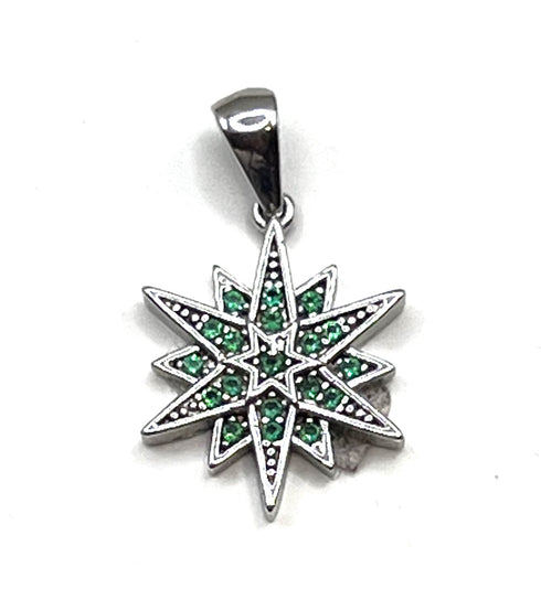 Sterling Silver Elegant Star Of Bethlehem Pendant