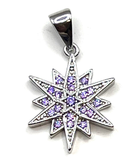 Sterling Silver Elegant Star Of Bethlehem Pendant