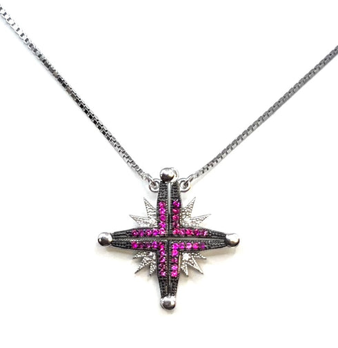 Sterling Star Of Bethlehem Opening Magnetic Necklace