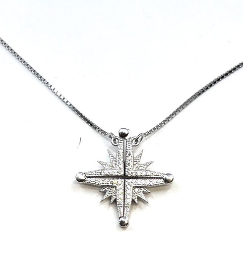 Sterling with Star Of Bethlehem Opening Magnetic Necklace