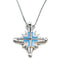Sterling with Enamel Star Of Bethlehem Opening Magnetic Necklace
