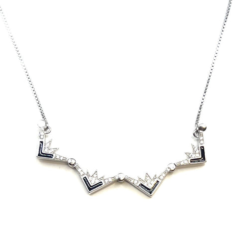 Sterling with Enamel Star Of Bethlehem Opening Magnetic Necklace