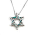 Sterling with Opal Star Of David Opening Magnetic Necklace