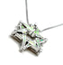 Sterling with Opal Star Of David Opening Magnetic Necklace