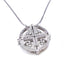 Sterling Round Jerusalem Cross Opening Magnetic Necklace