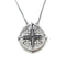 Sterling Round Jerusalem Cross Opening Magnetic Necklace