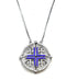 Sterling Round Jerusalem Cross Opening Magnetic Necklace