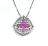 Sterling Round Jerusalem Cross Opening Magnetic Necklace